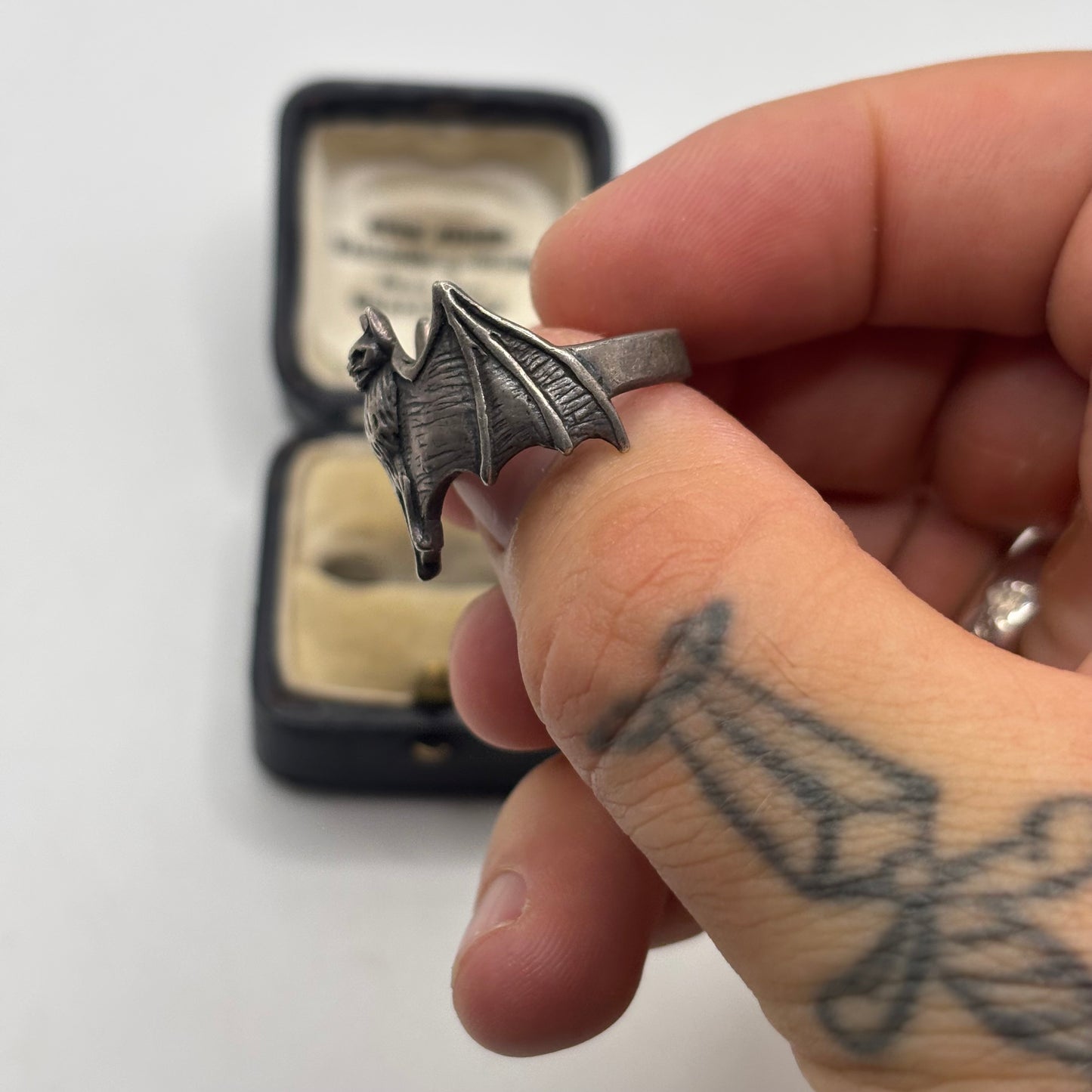 Silver Bat Ring