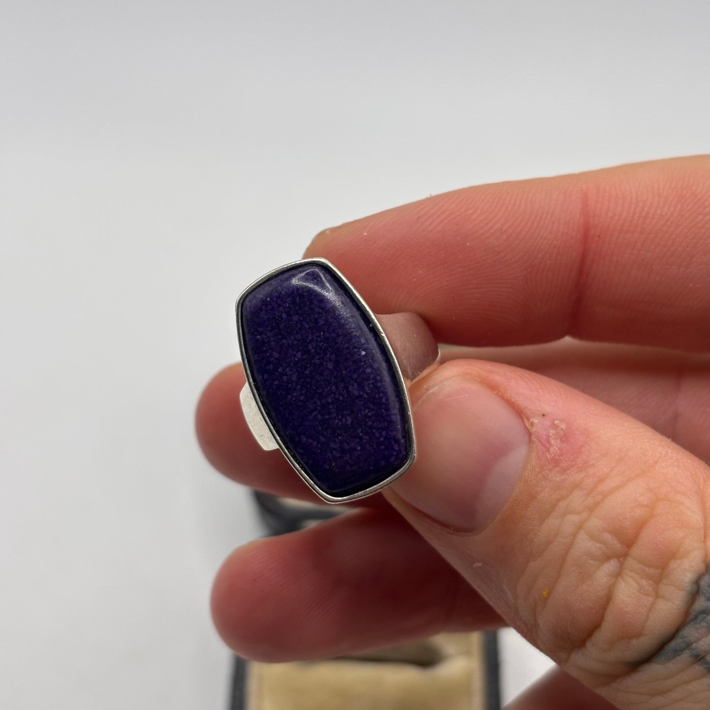 Silver Charoite Ring