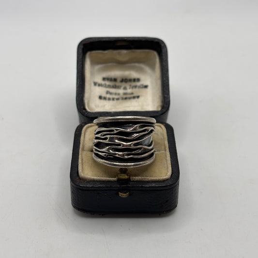 Silver Abstract Band Ring