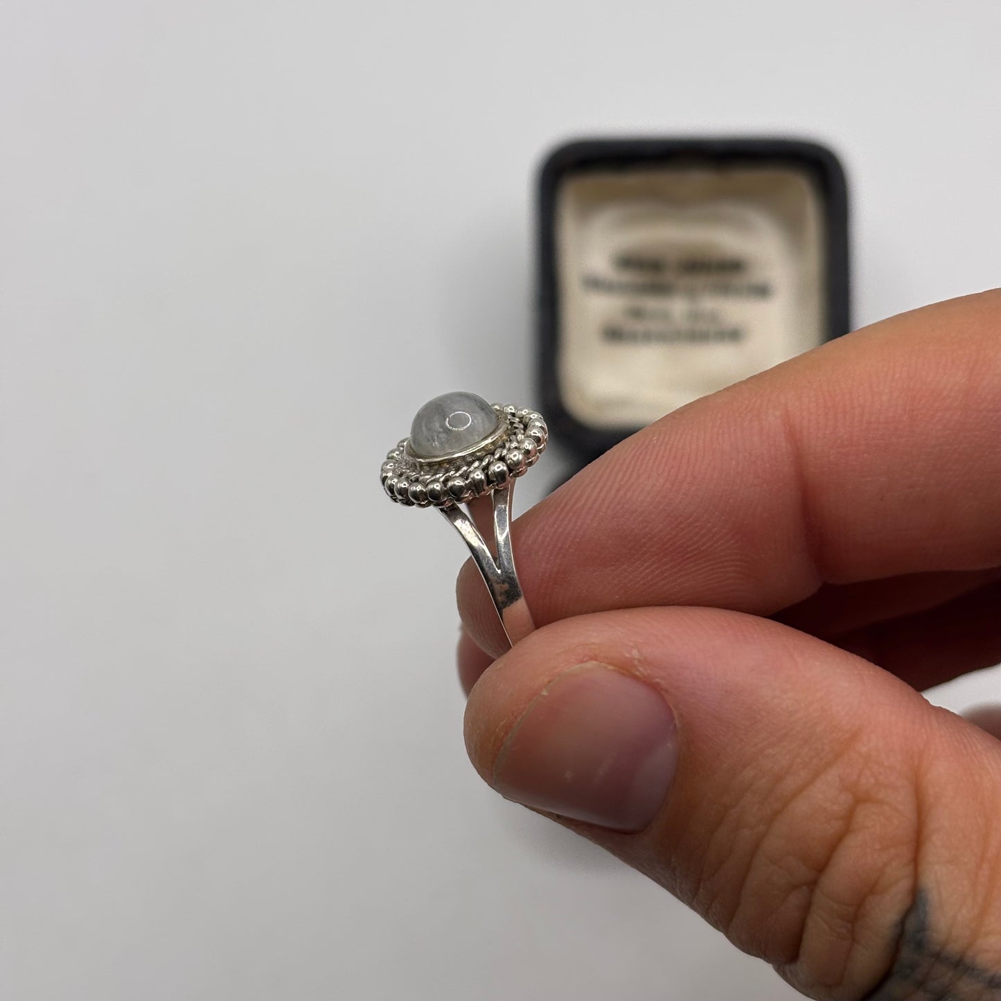 Silver Moonstone Ring