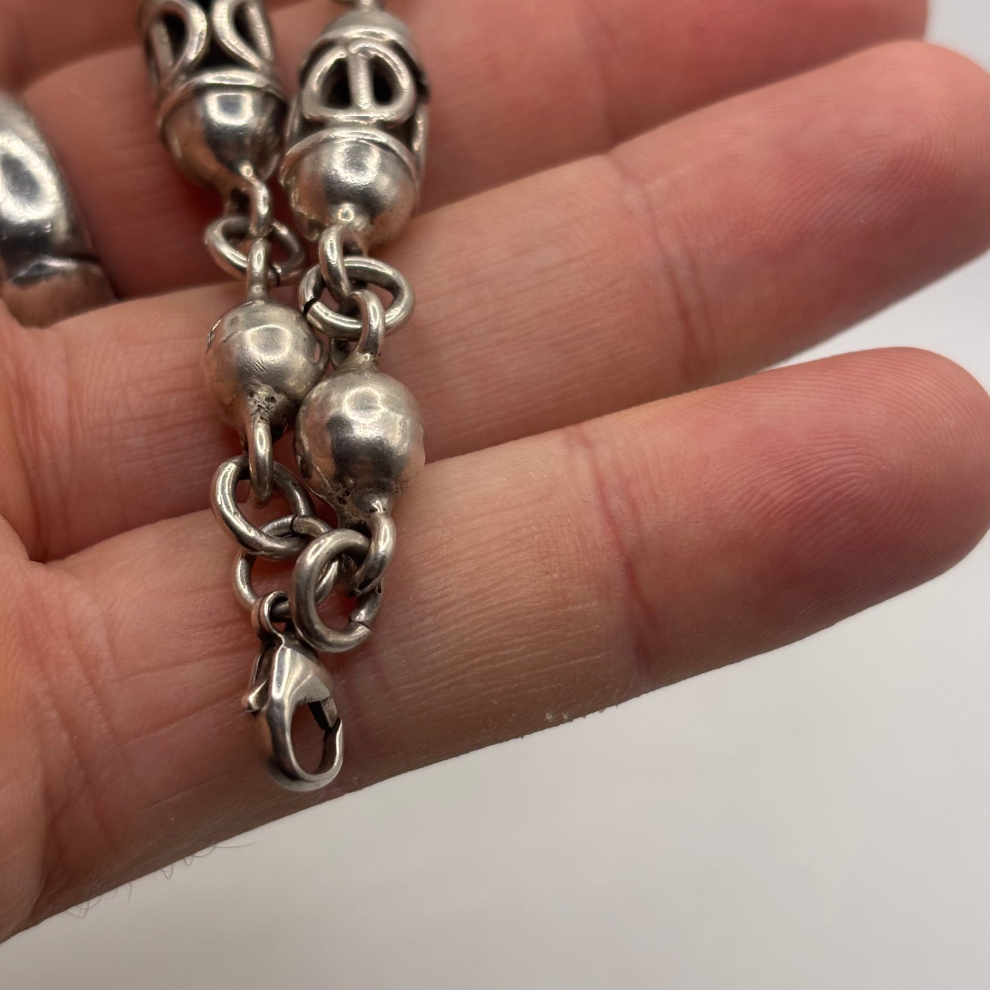 Silver 8” Unusual Bracelet