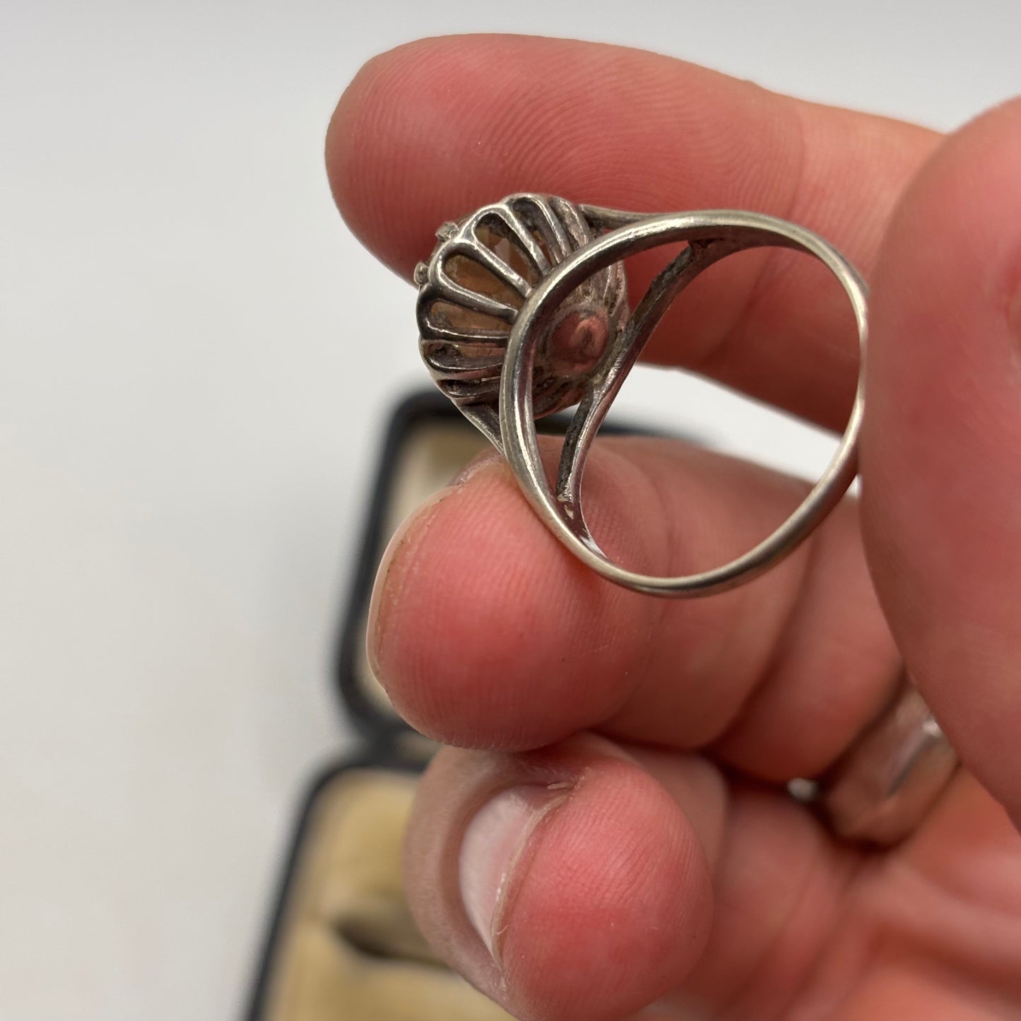 Silver Citrine Ring (S 1/2)