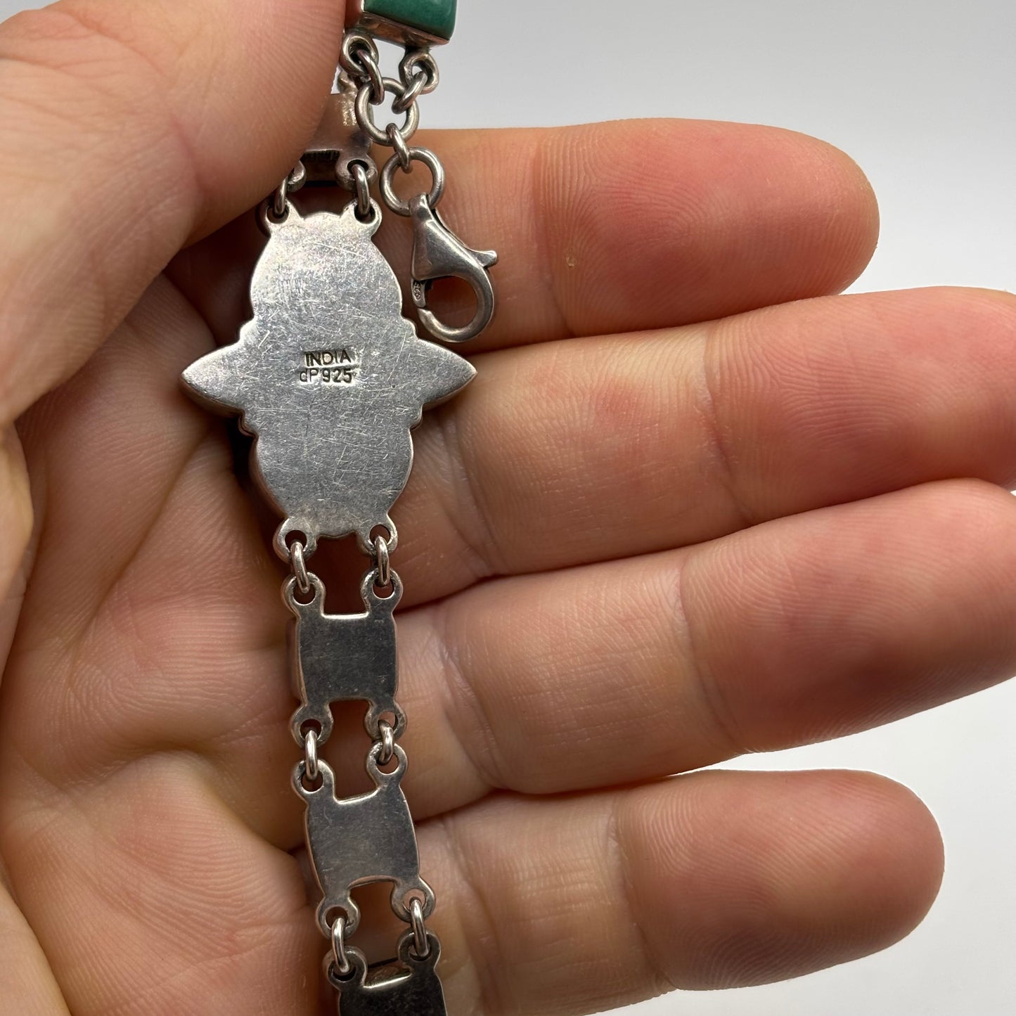 Silver 7”-7.5” Turquoise Bracelet