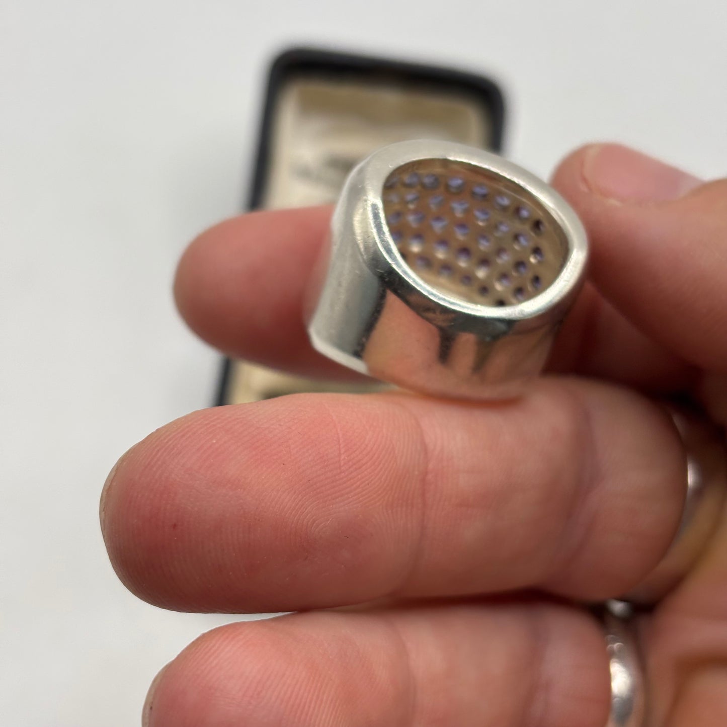 Silver Heavy Iolite Ring (N)
