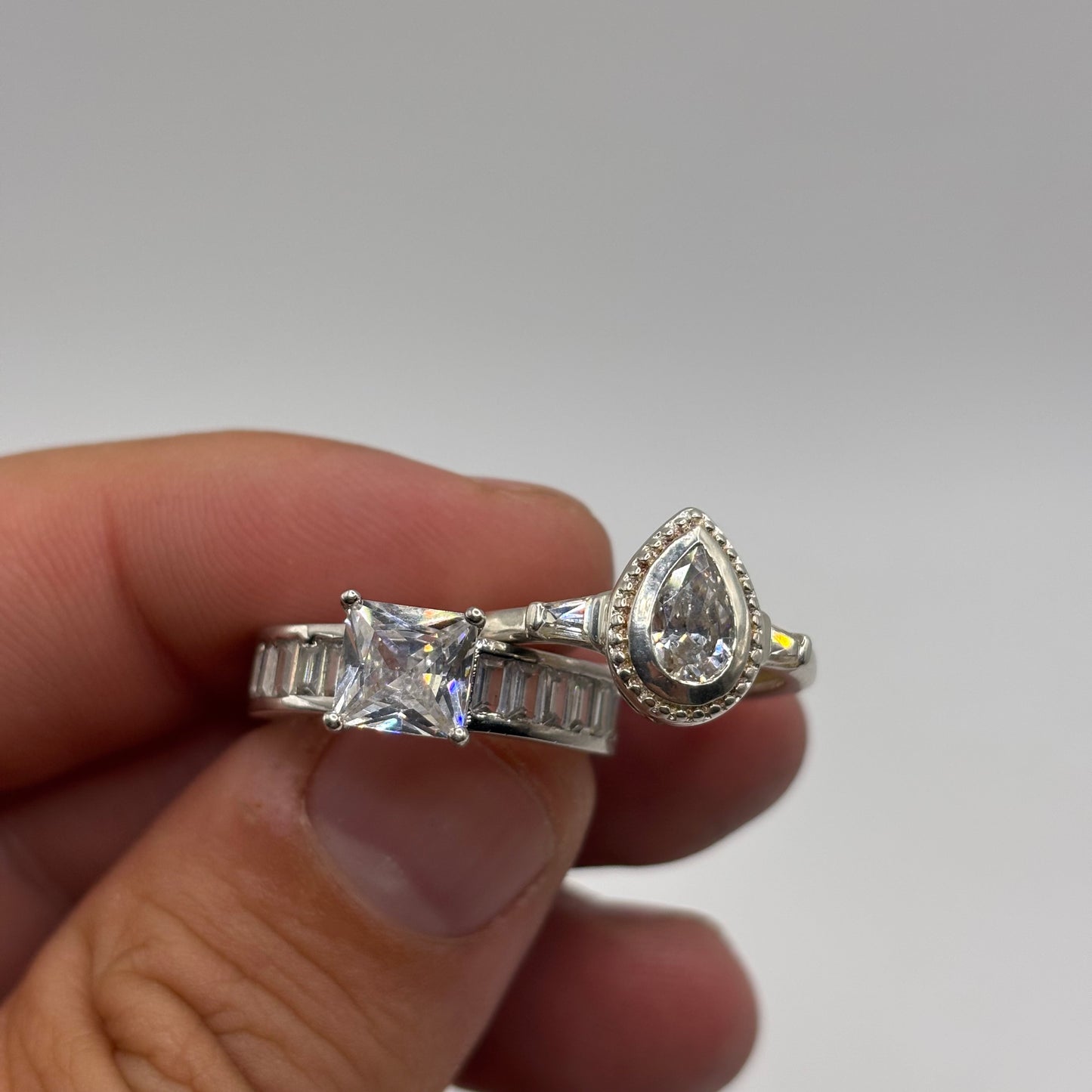 Silver 2x CZ Rings