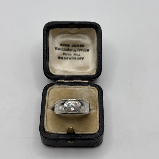 Silver Chunky CZ Ring