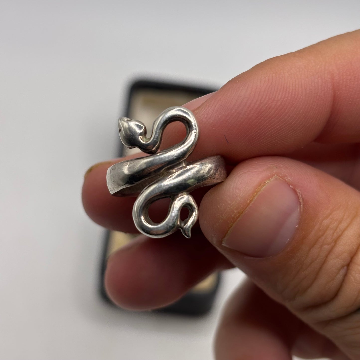 Silver Snake Ring (O)
