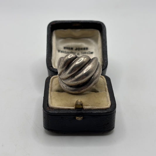 Silver Chunky Abstract Ring