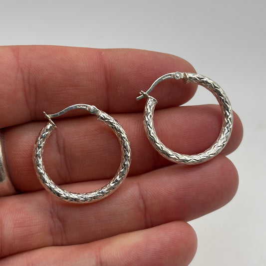 Silver Hoops Earrings
