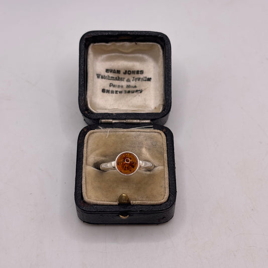 Silver Amber Ring (N)