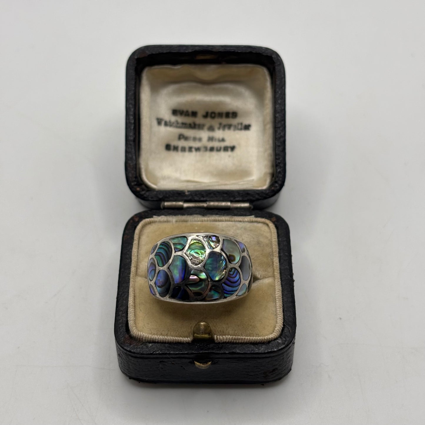 Silver Abalone Shell Ring