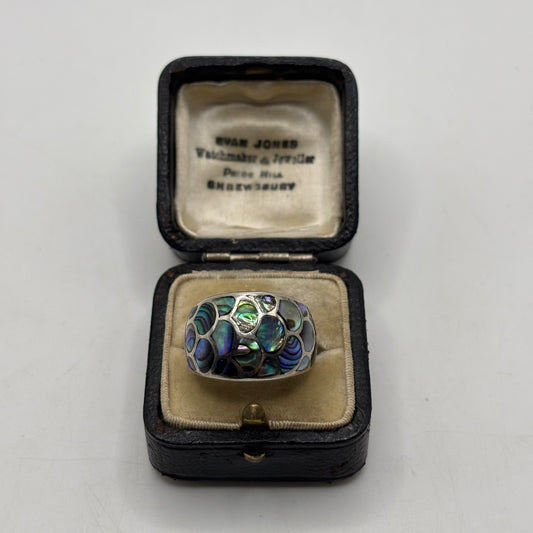 Silver Abalone Shell Ring