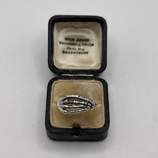 Silver Skeleton Hand Ring