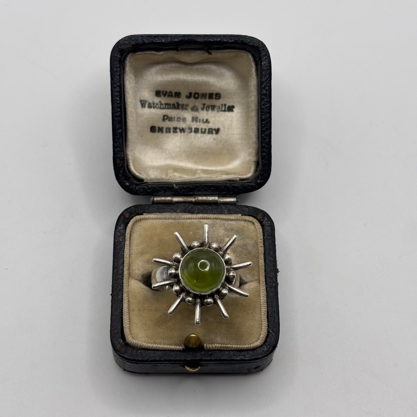 Silver Funky Peridot Ring (N)