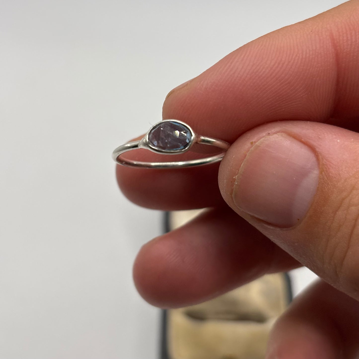 Silver Iolite Ring (O)