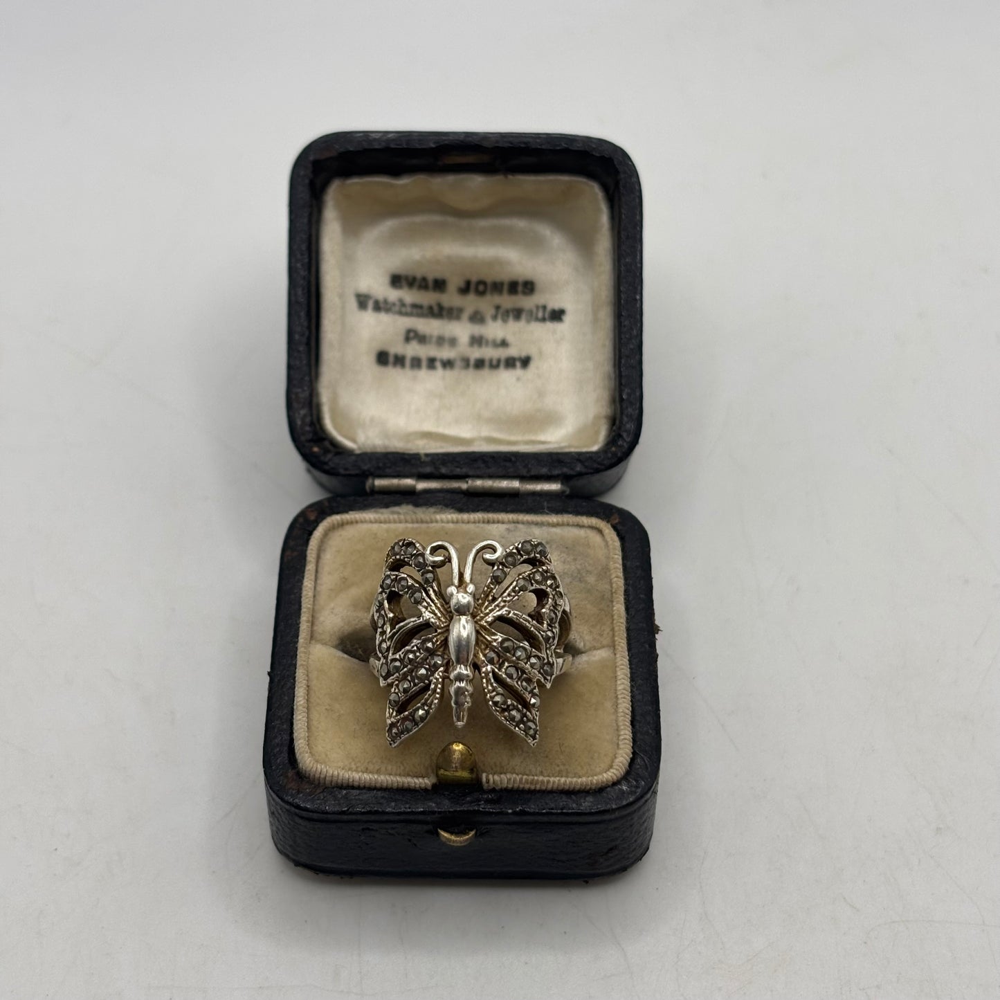 Silver Marcasite Butterfly Ring (N)