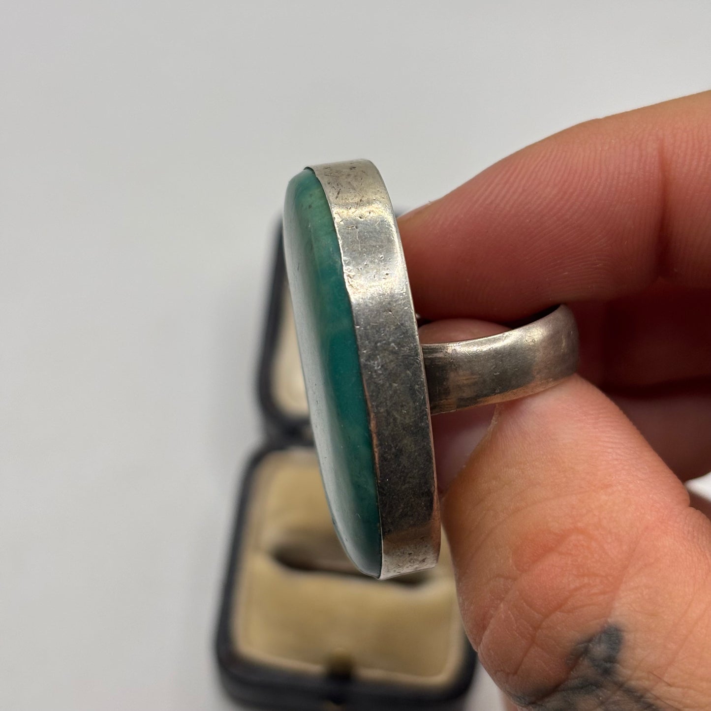 Silver Large Turquoise Statement Ring
