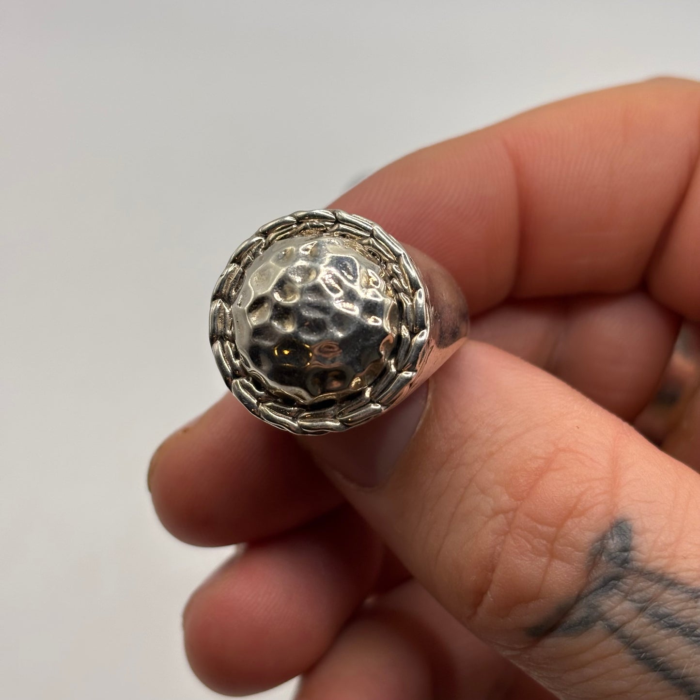 Silver Chunky Unusual Ring