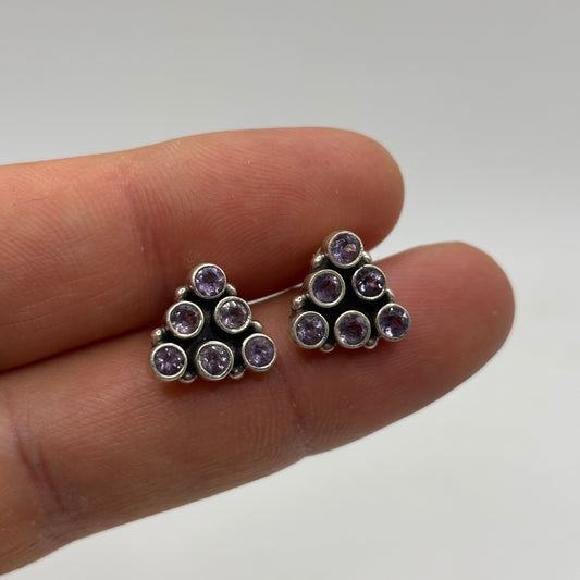 Silver Amethyst Earrings