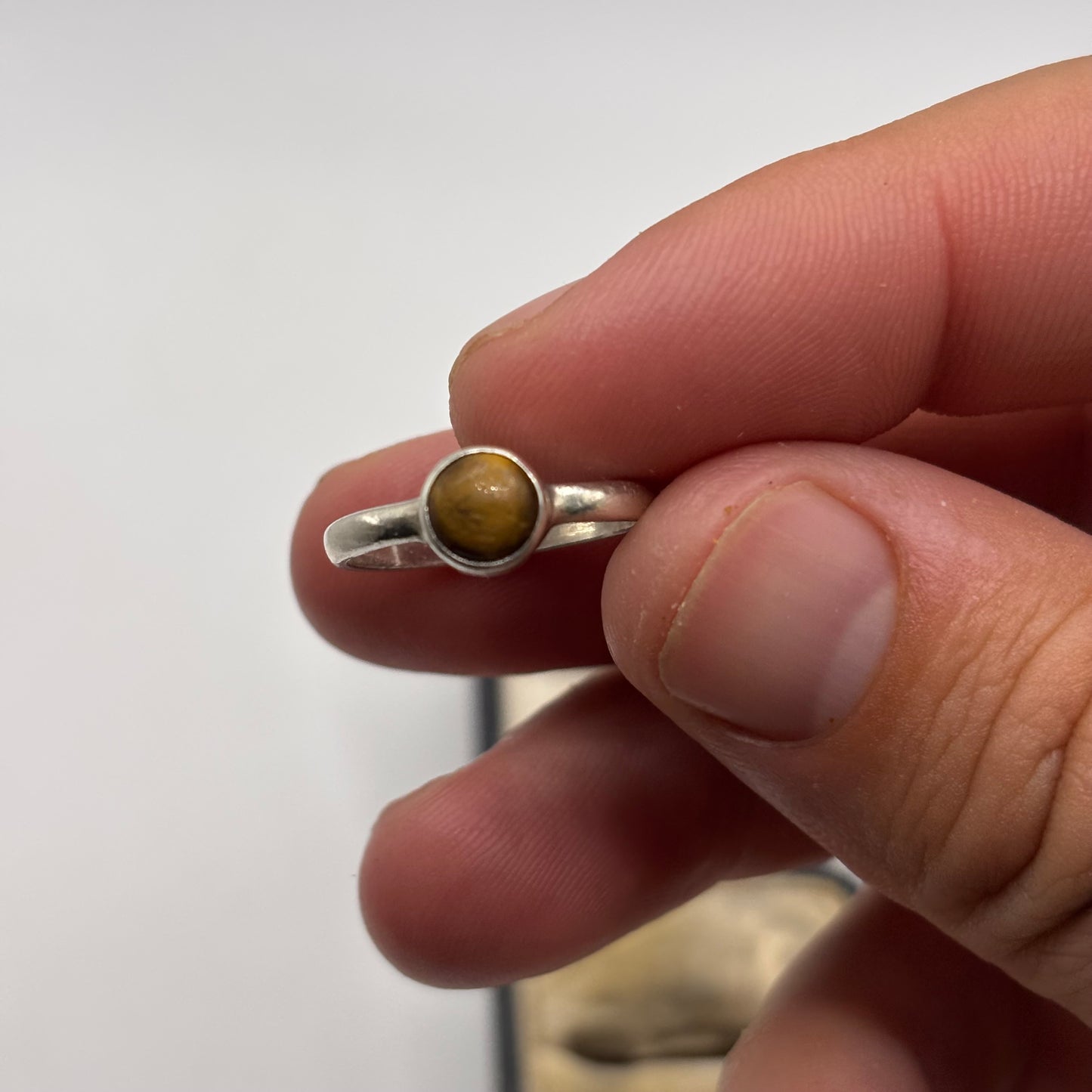Silver Tigerseye Ring (O)