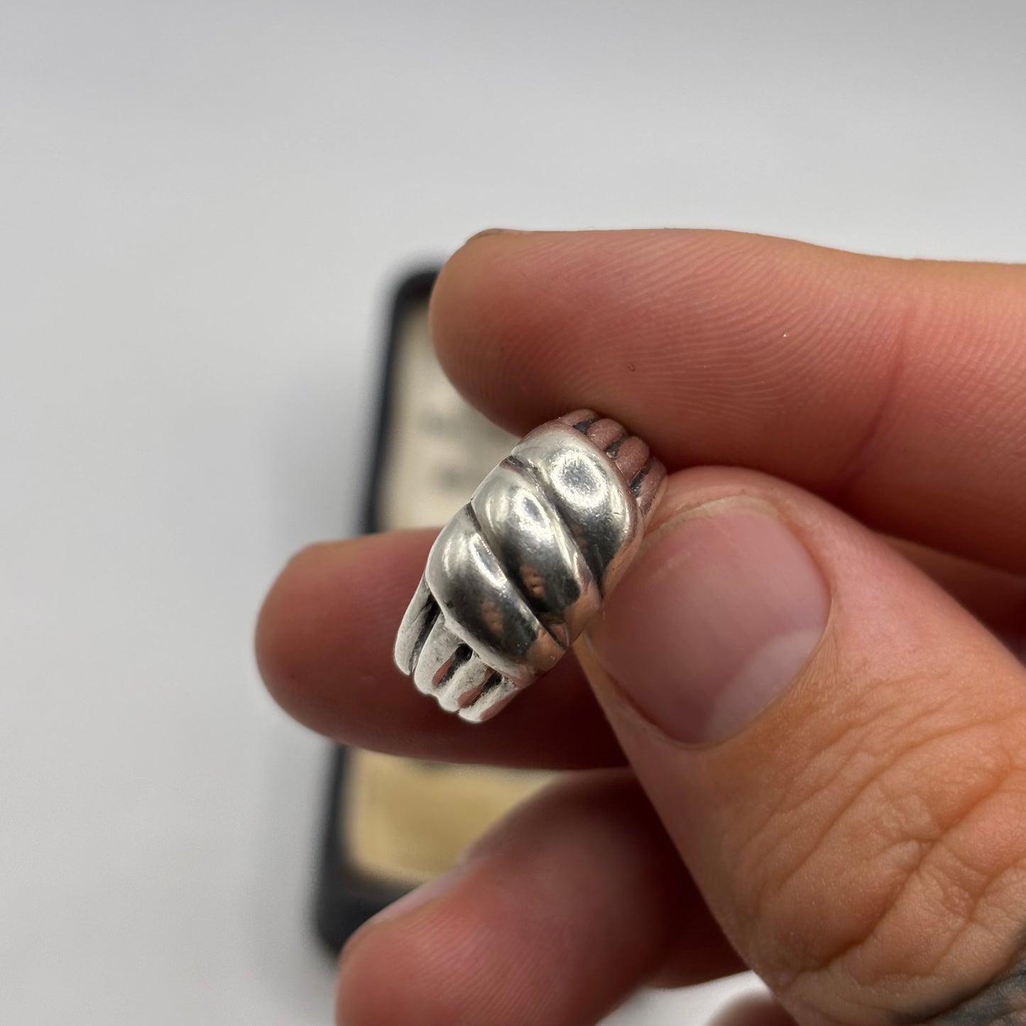 Silver Abstract Band Ring