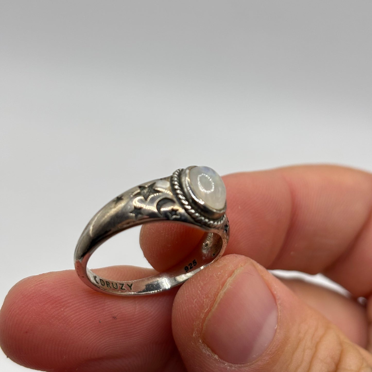 Silver Moonstone Ring