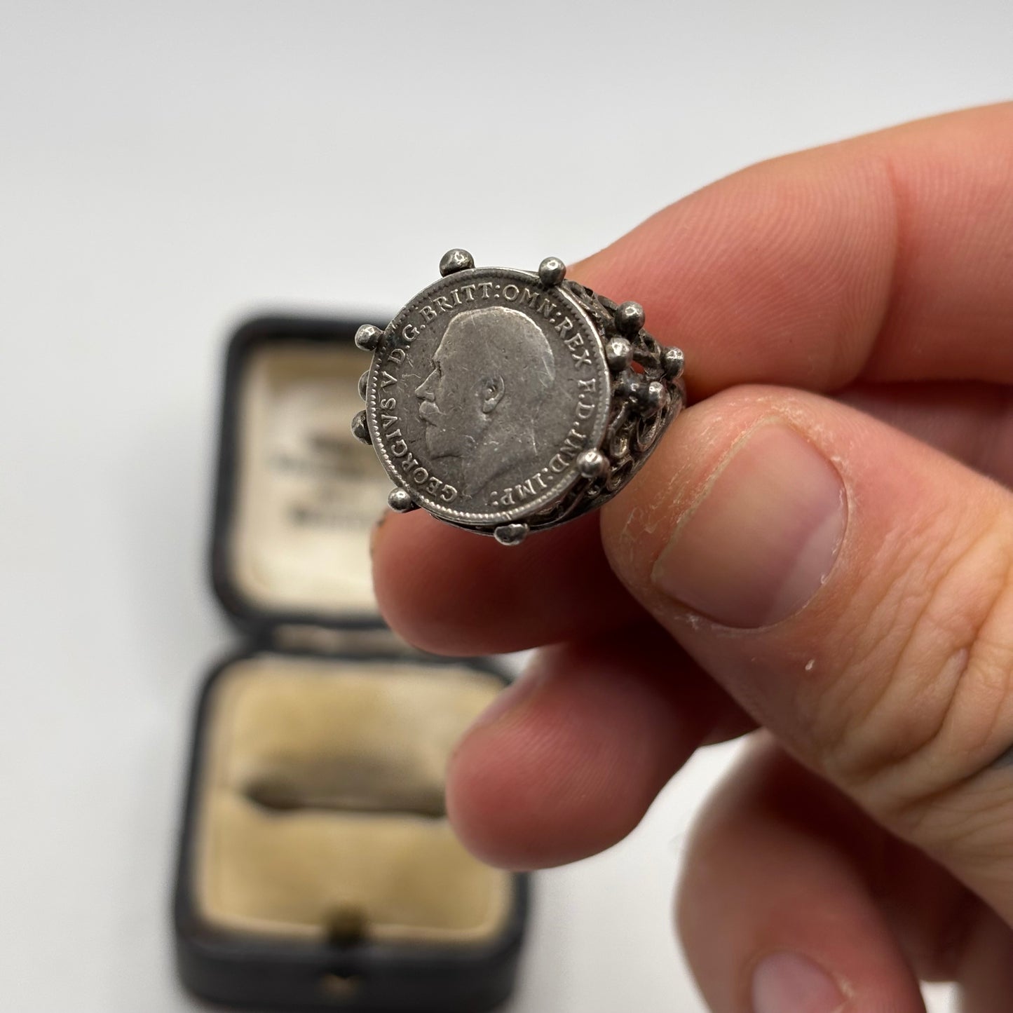 Silver Vintage 1916 Coin Ring