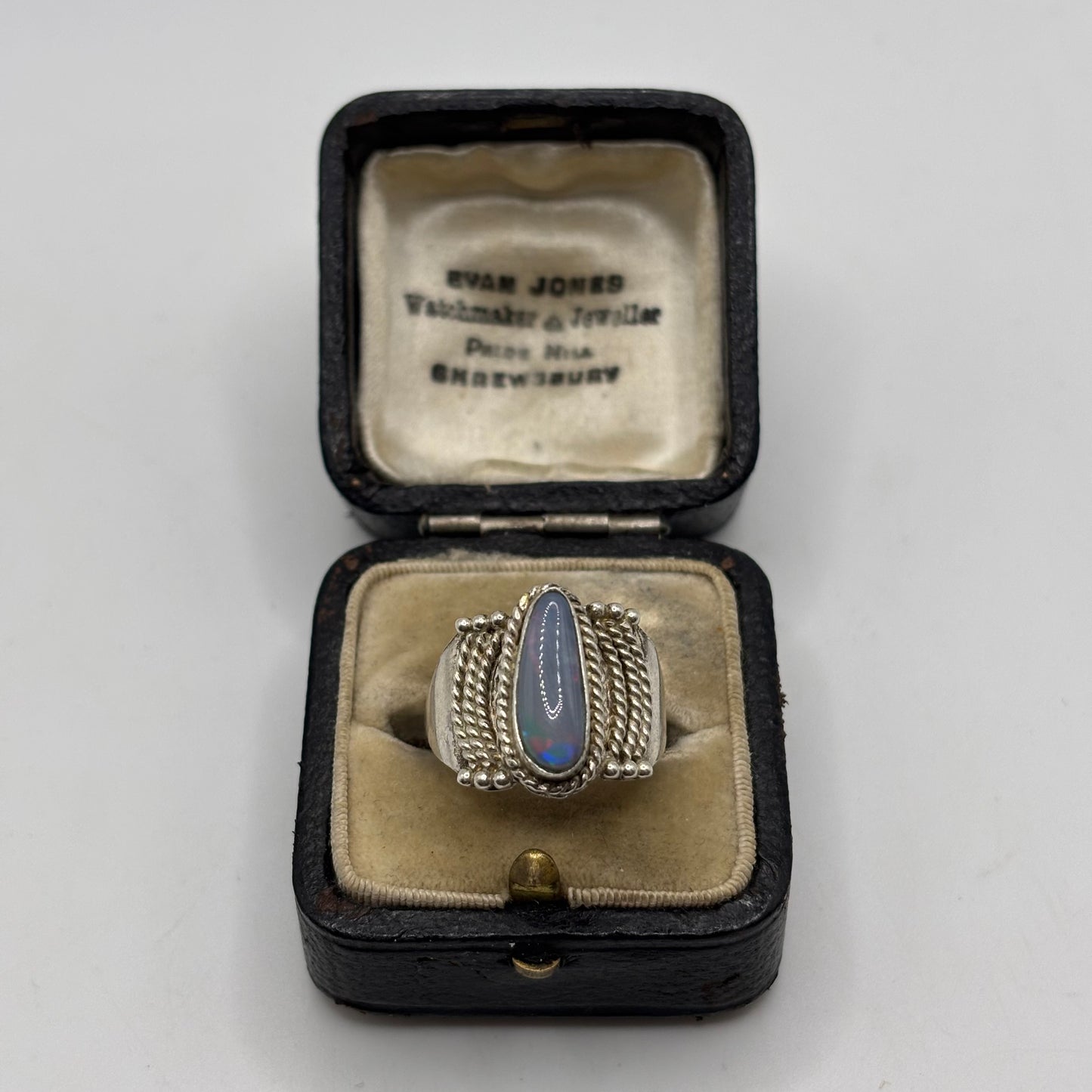 Silver Australian Opal Ring (O)