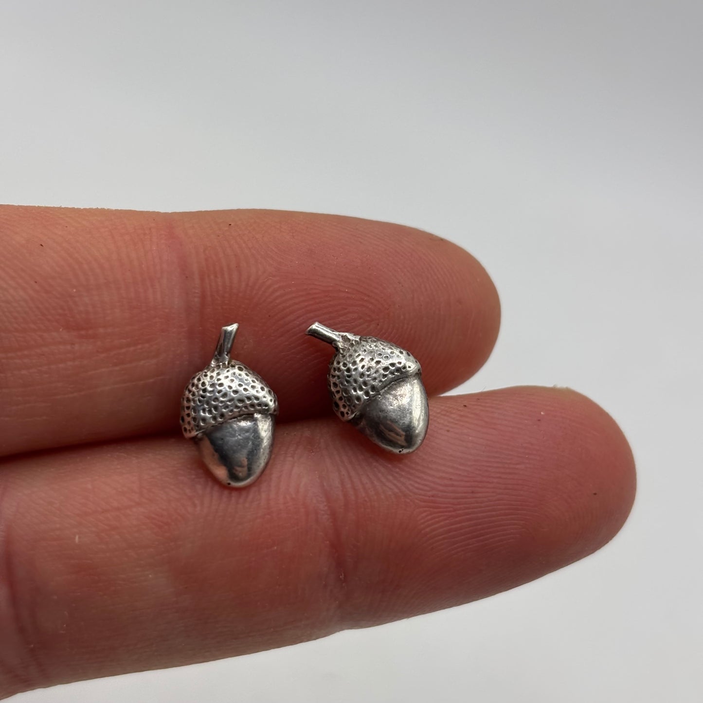 Silver Acorn Earrings