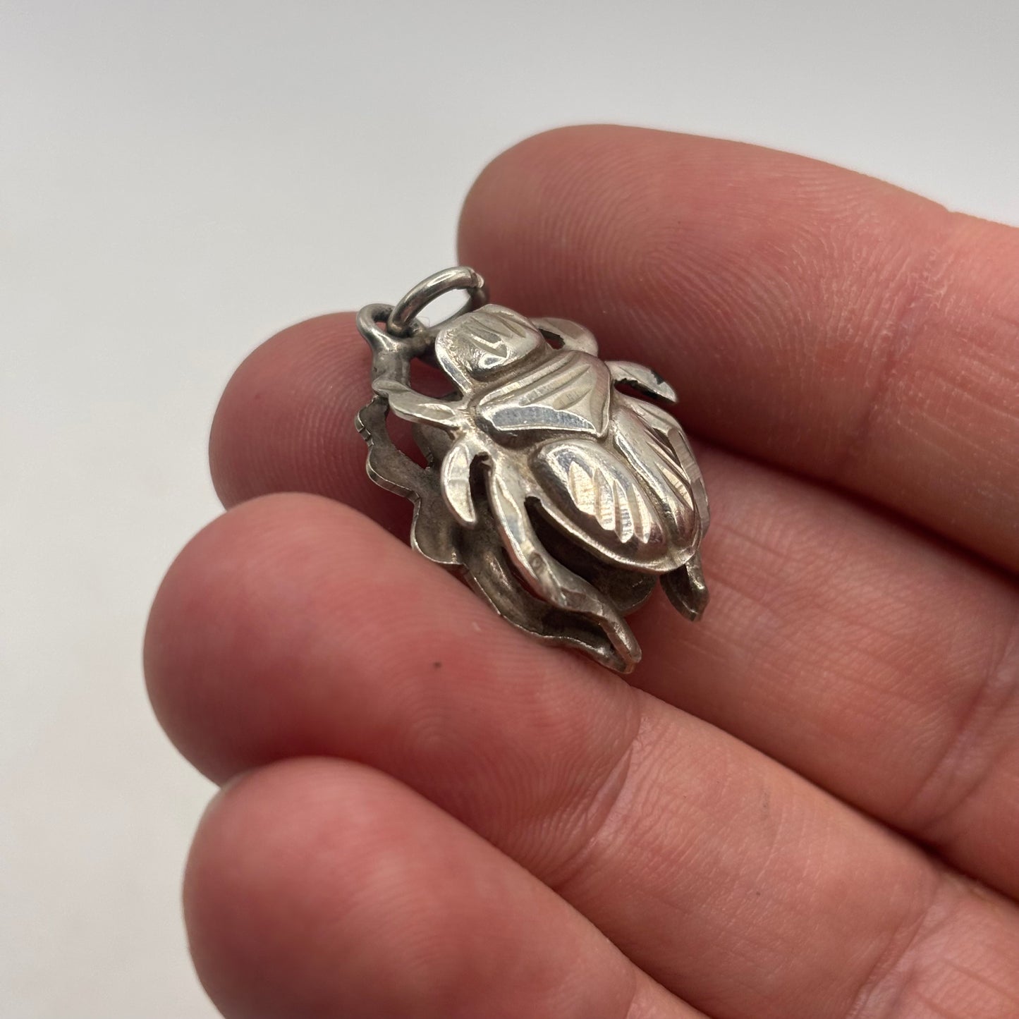 Silver Egyptian Scarab Pendant