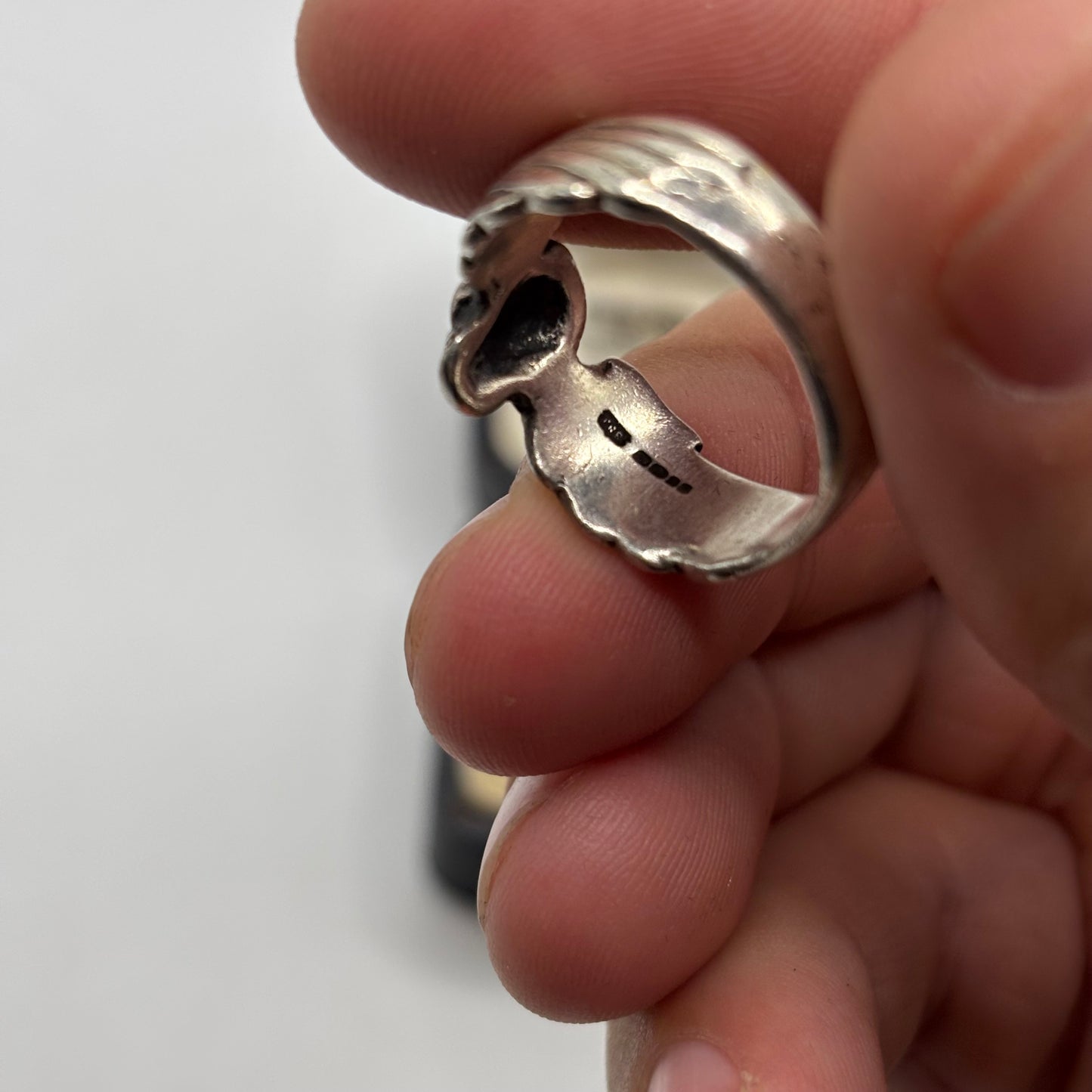 Silver Vintage The Great Frog Winged Skull Ring (S)