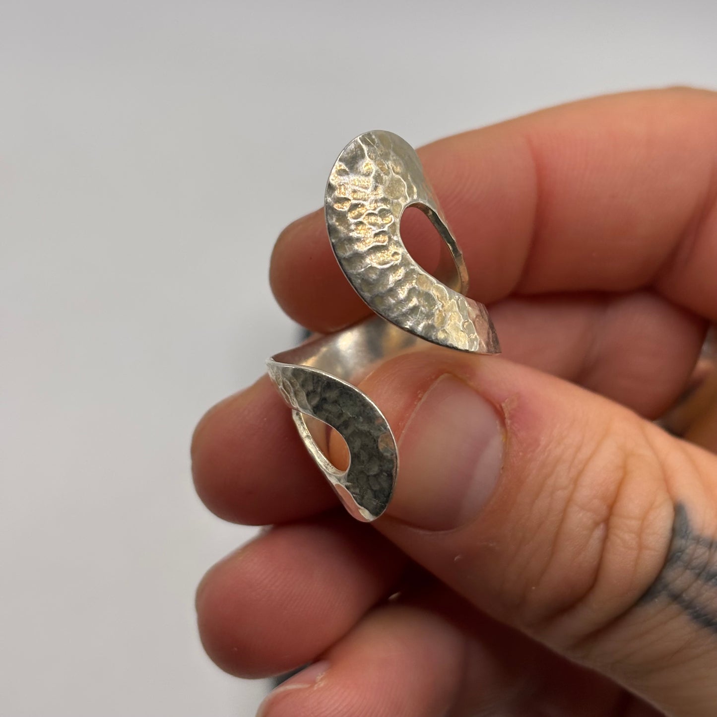 Silver Hammered Ring