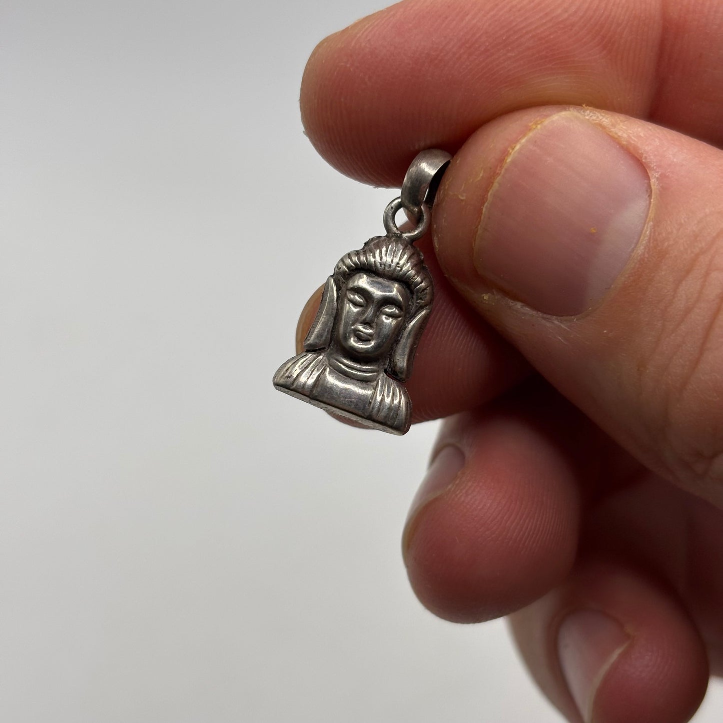 Silver Buddha Pendant