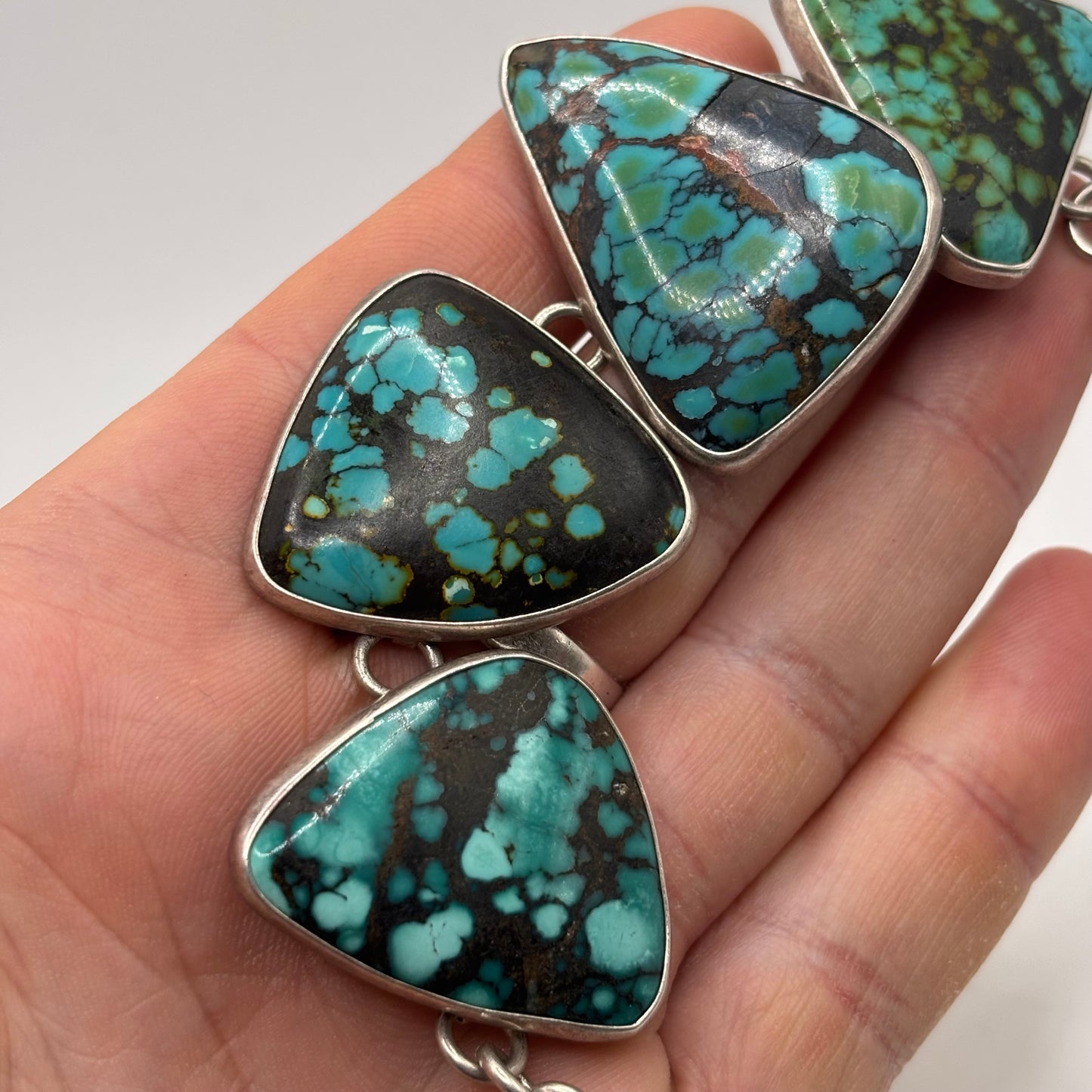 Silver 6”-7” Incredible Turquoise Bracelet