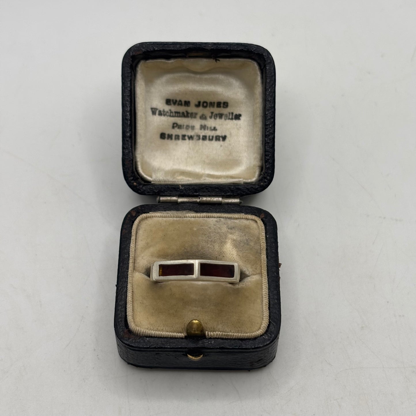 Silver Inlayed Amber Ring (O 1/2)