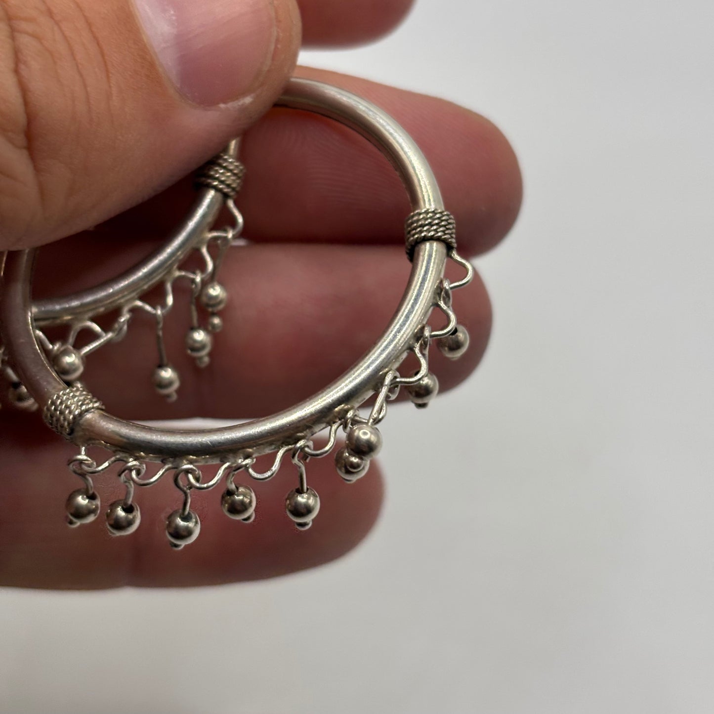 Silver Large Hoop Earrings (40mm)