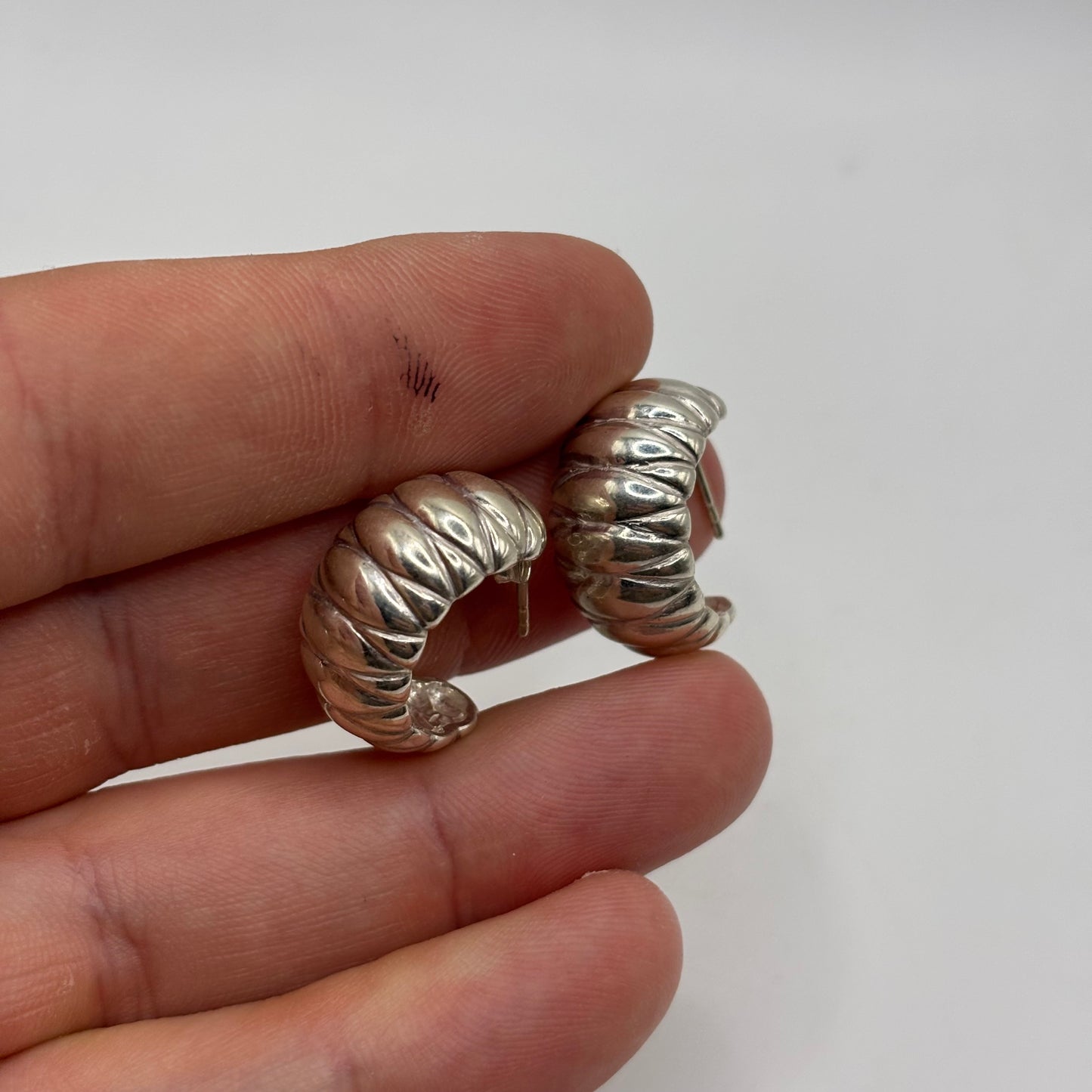 Silver Chunky Earrings