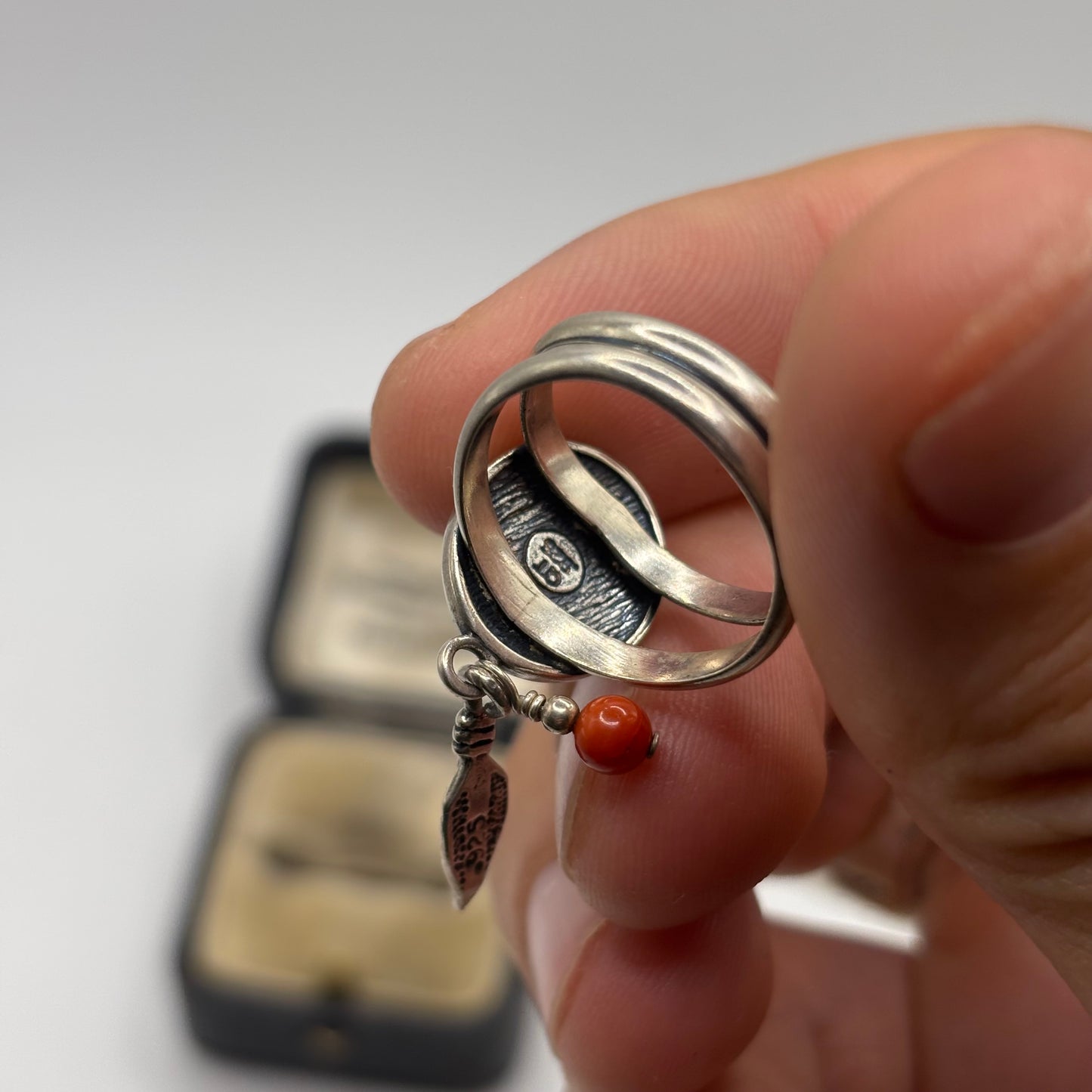 Silver Native American Feather Ring (N)