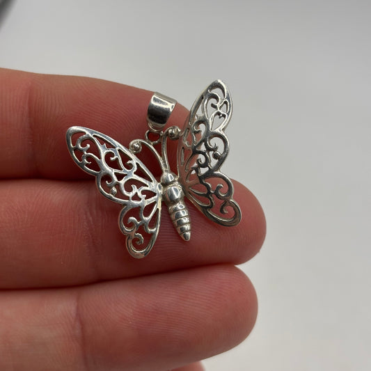 Silver Butterfly Pendant