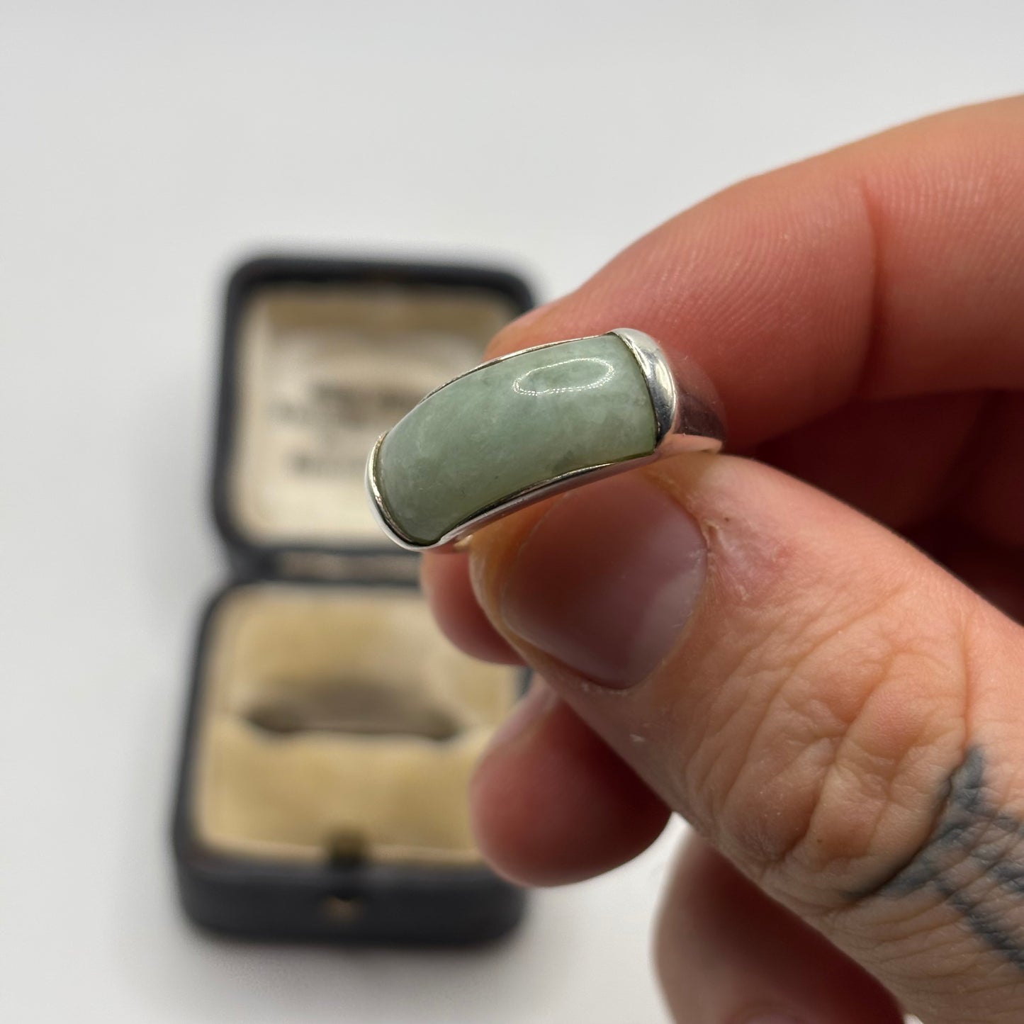 Silver Jade Ring