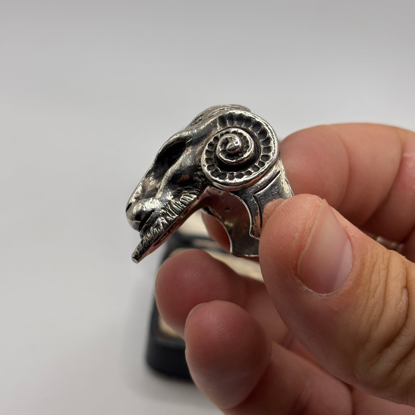 Silver Ancient Goat TGF Ring (O)