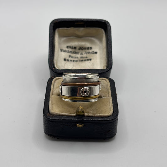 Silver Swirl Spinner Ring (M)