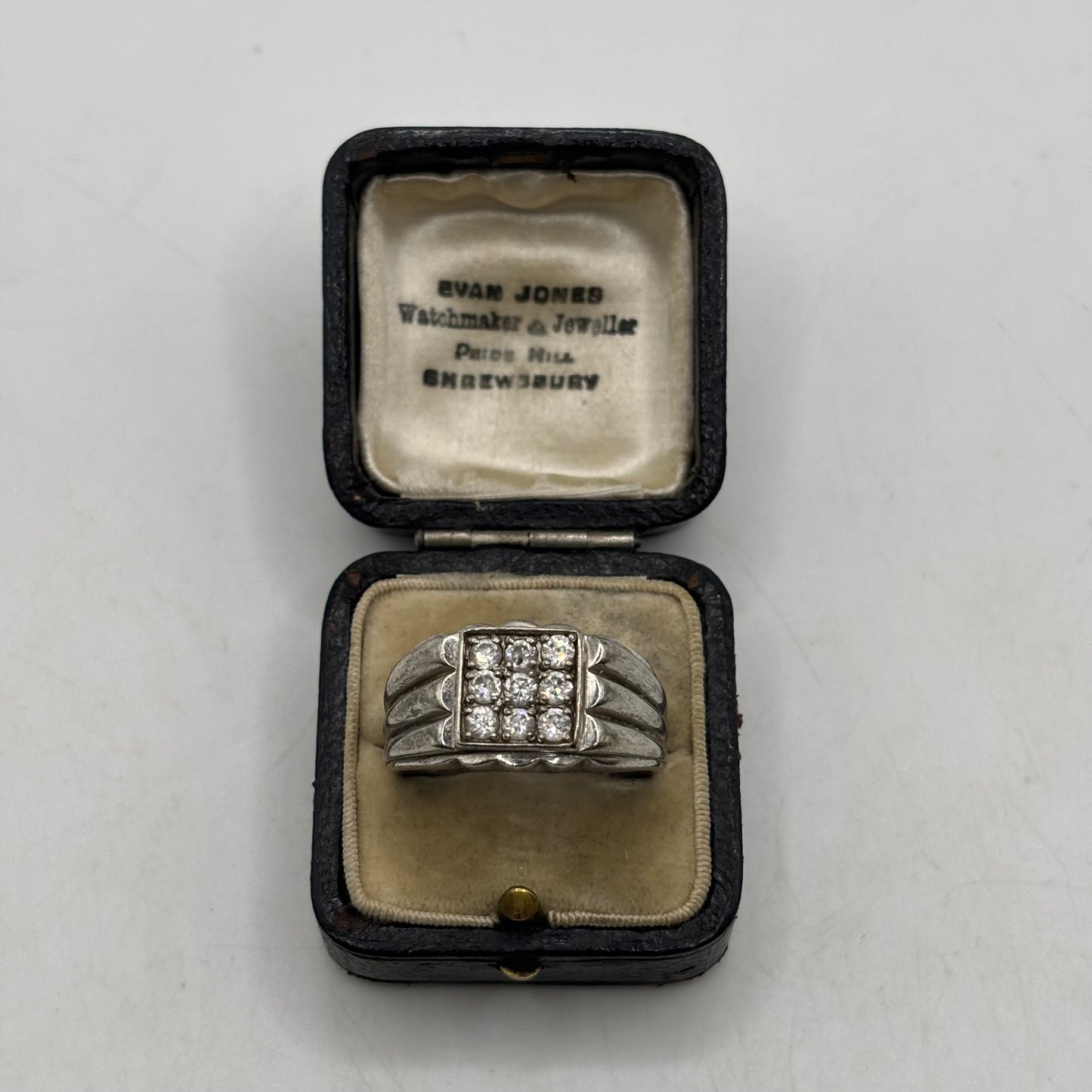 Silver CZ Signet Ring (Y)