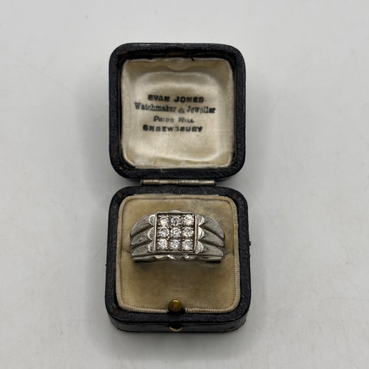 Silver CZ Signet Ring (Y)