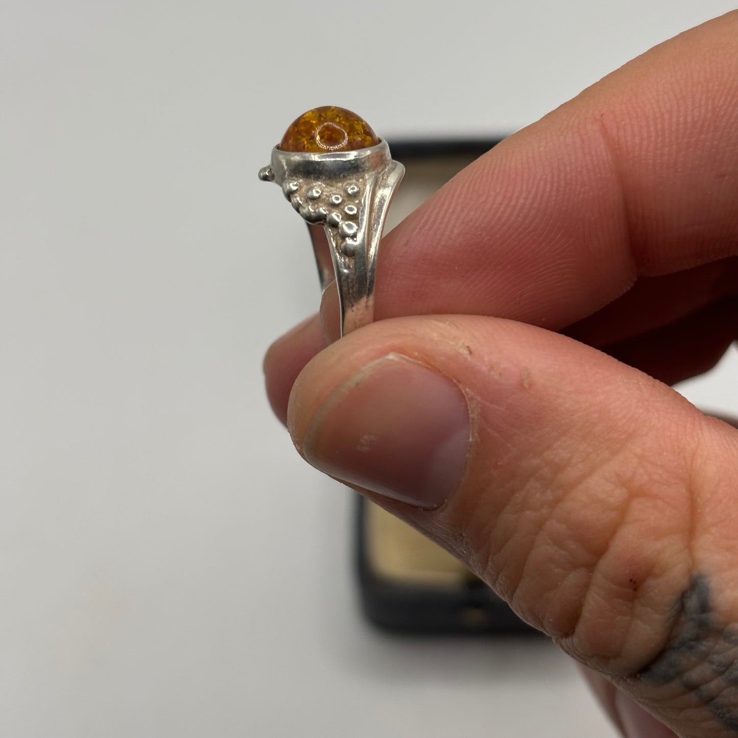 Amber Detailed Ring