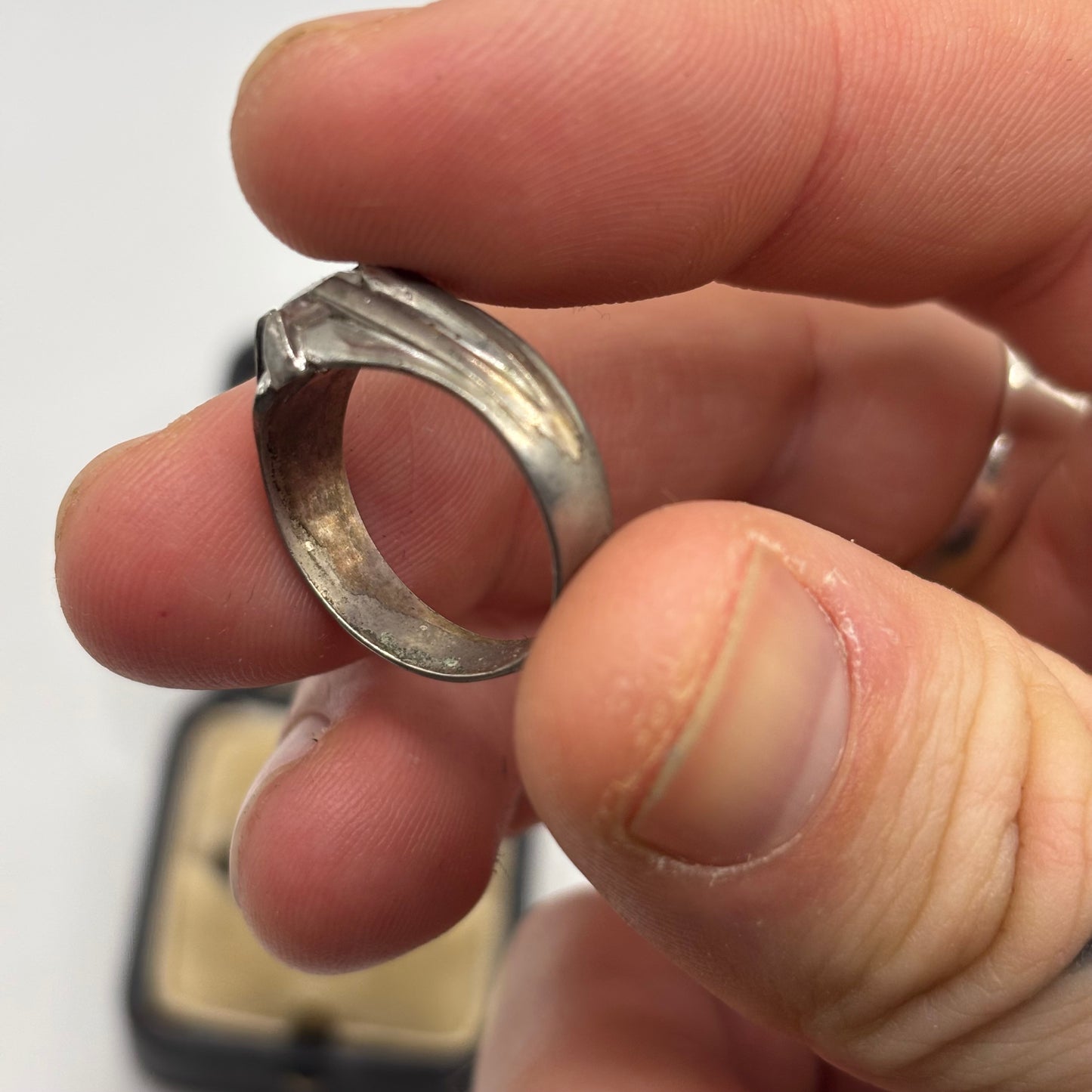 Silver CZ Signet Ring