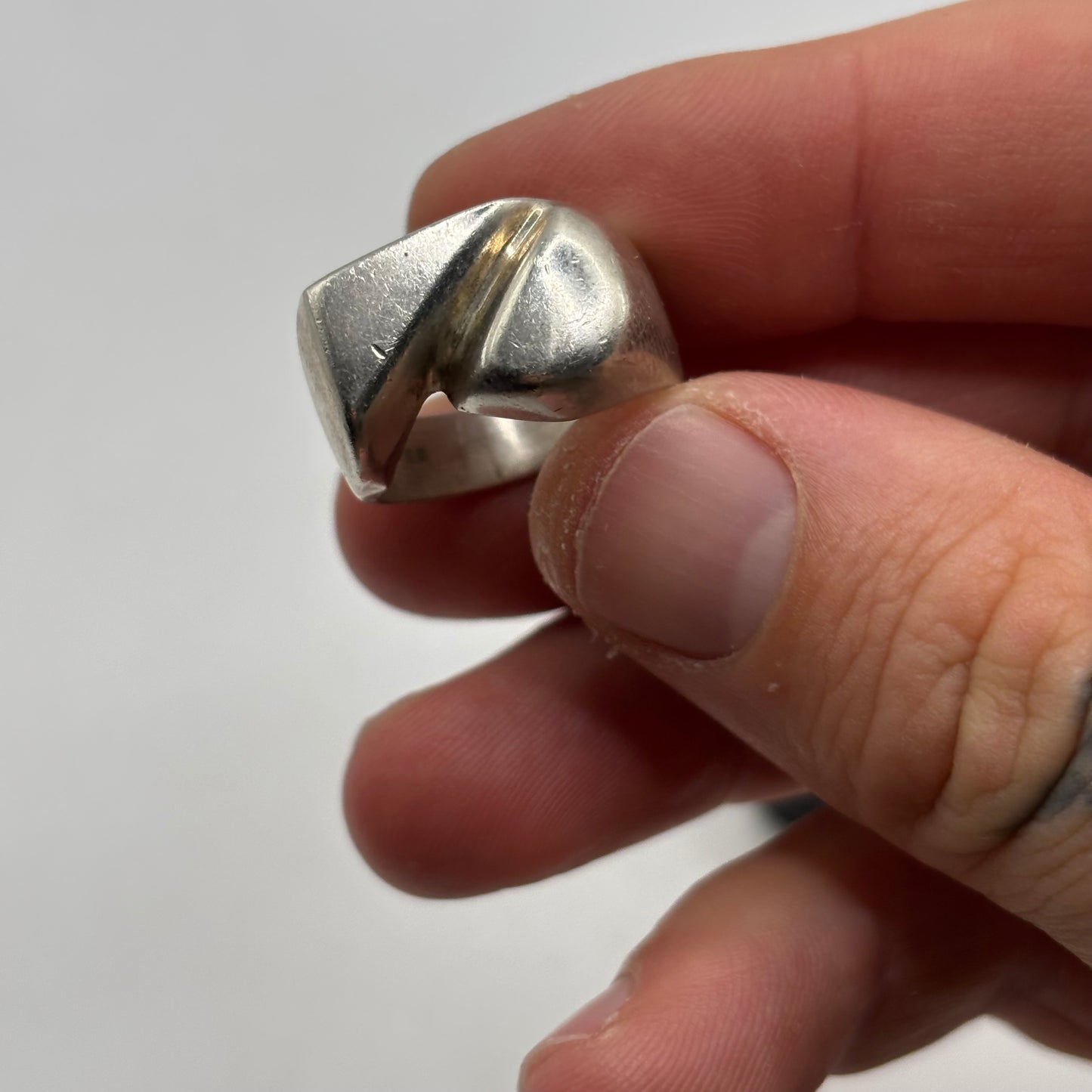 Silver Chunky Mexican Ring