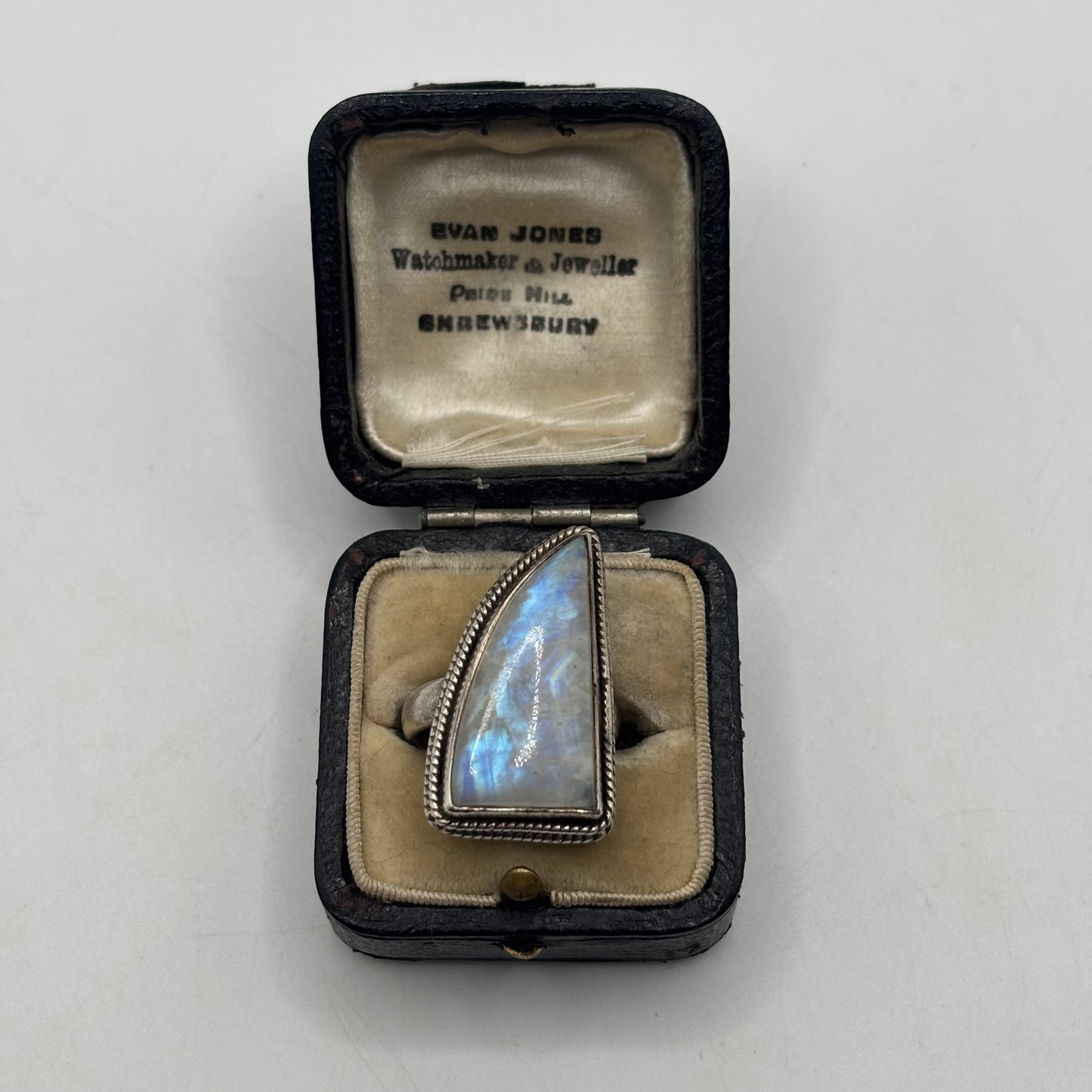 Silver Large Moonstone Ring