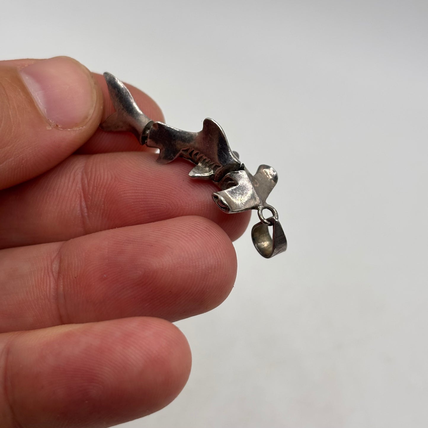 Silver Hammerhead Shark Pendant