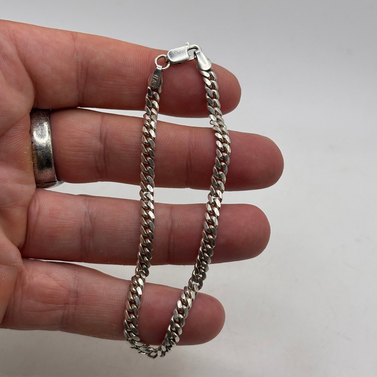 Silver 8” Curb Bracelet